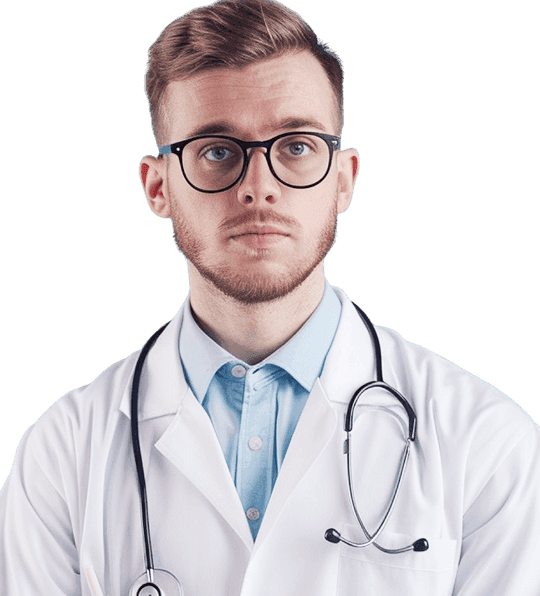 Врач-ординатор мужчина в очках
